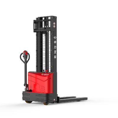 Vertical Lifting Fork Over Walkie Stacker Enforcer 24V80AH 1.5ton