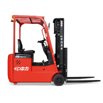 Commercial Warehouse 3 Wheel Electric Forklift 180AH Lead Acid Battery