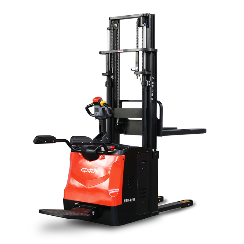 280AH Battery Powered Straddle Stacker Lift For Pallet Handling Distribution Centers